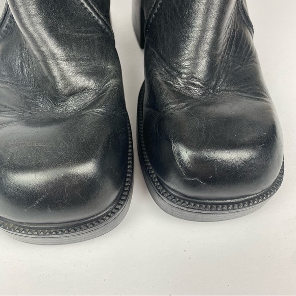 Steve Madden Vintage 90's Hott Leather Chunky Platform Ankle Boots - Picture 9 of 11